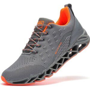 Men's Sport Fashion Running Walking Gray Athletic Tennis Sneakers Shoes